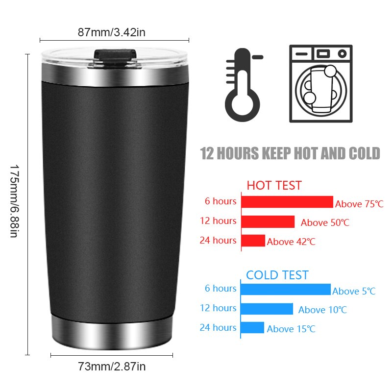 20oz Thermal Cups for Cold Beer Leakproof Thermal mug Stainless Steel Water Bottle Keep Water Coffee Drinkware