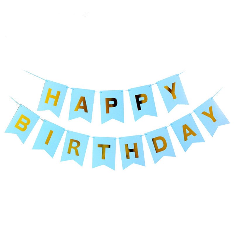 16 zoll Glücklich Geburtstag Rose Gold Buchstaben Folie Ballons Geburtstag Party Dekoration Kinder Alphabet Air Balloons Baby Dusche Liefert: Banner blue