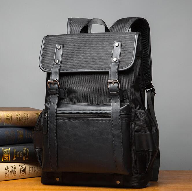 070217 men high capacity school student book backpack double shoulder bag