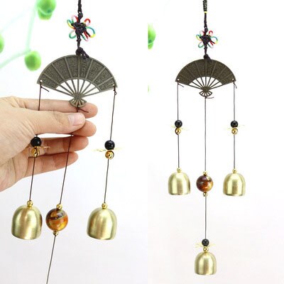 Stongwell traditionell kinesisk legering brons vindspel handgjorda hantverk hem dörr hänge väggdekoration fengshui ornament: 12