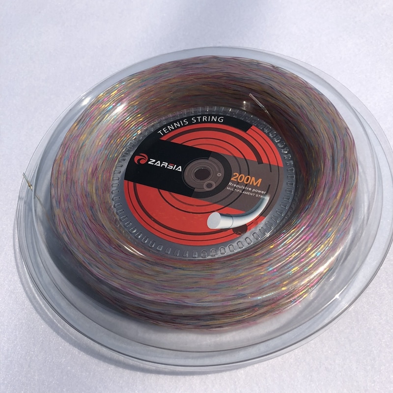 ZARSIA 200m Big Reel sintetico flash nylon morbido spinning Rainbow tennis string