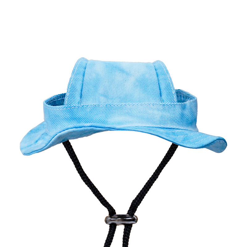 Pets Hat with Ear Holes Adjustable Baseball for Medium Small Dogs Summer Dye Cats Sun Cap Pet Outdoor Hat Supplies: M / Blue