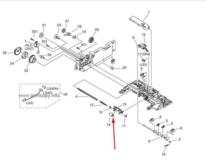 SHARE FL2-3887-000 Separation Feed Roller for canon MF6531 MF6540 MF6550 MF6560 MF6580 MF6590 MF6595 IR1023 IR1025