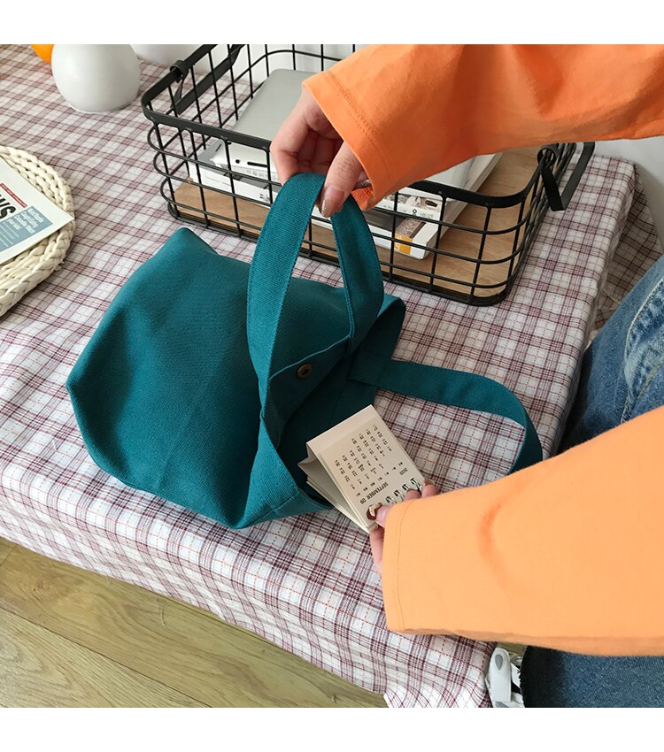 Jedzenie niosące pudełko na obiad urocza torba dziecko zakupy puste Eco klient prezent z płótna przenośne dzieci luzem tkanina w jednolitym kolorze obiad