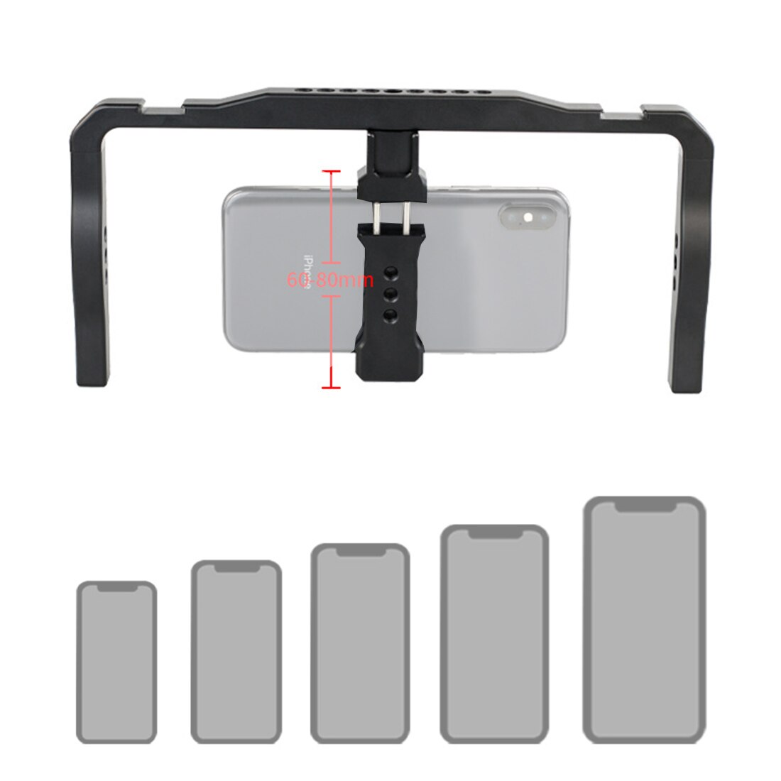 Dual Handheld Gimbal Extension Handle Grip Mounting Bracket Stabilizer for Mobile Phone DSLR Cameras Photo Studio Accessories