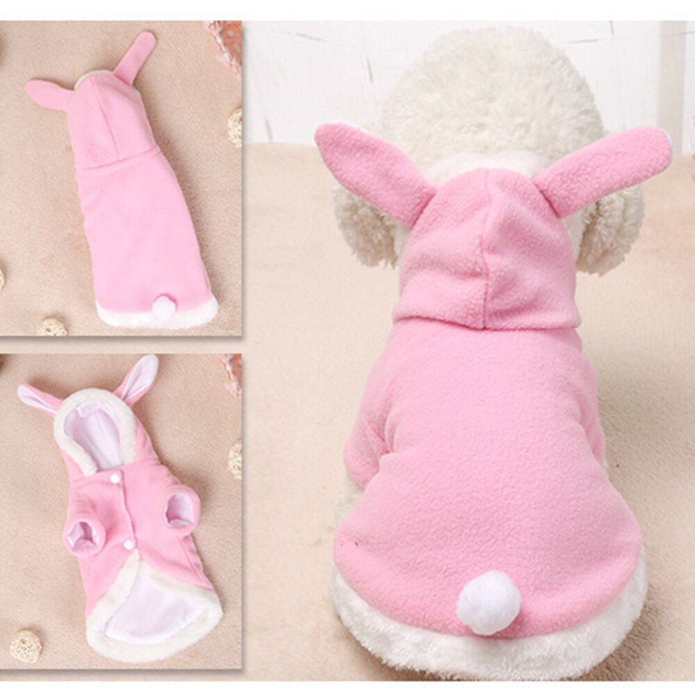 1PC Lovely Warm Pet Rabbit Outfit Cats Clothes Bunny Cosplay Costume Dog Clothes