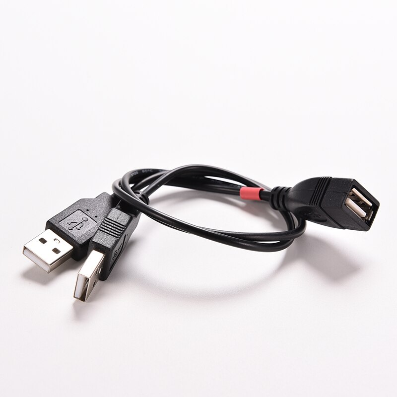 Usb Y Splitter Voor 2.5 "Usb 2.0 1 Vrouwelijke Power Enhancer Om 2 Mannelijke Usb Data Cable Adapter verlengsnoer 30Cm