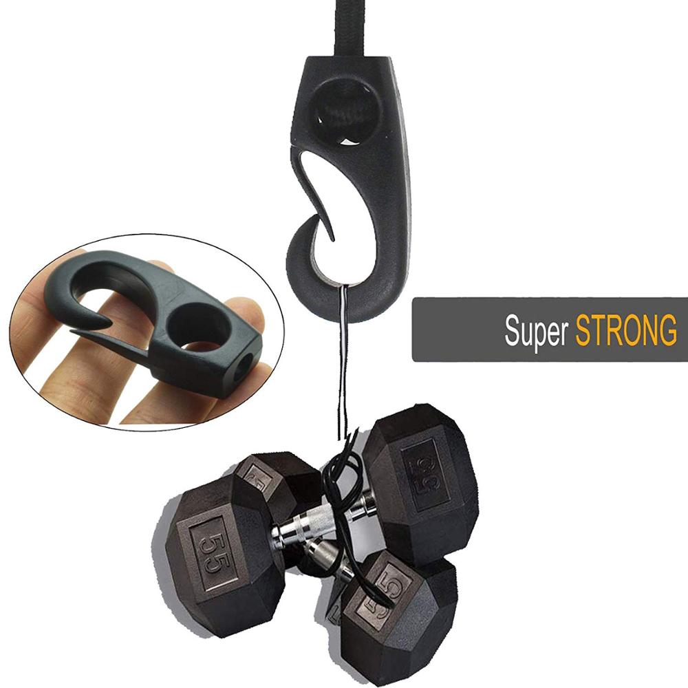 Gancho para cordones Kayak cuerda elástica de nailon Terminal Tabbed S ganchos para cordones de choque 3/16, 13/64, 7/32, 15/64, 1/4, 17/64, 9/32, 19/64, pulgadas