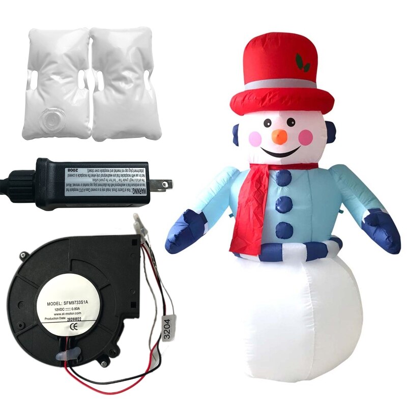 Muñeco de nieve de Navidad inflable con aire LED, soplador de figura, juguete de decoración para interiores y exteriores, 1,8 m