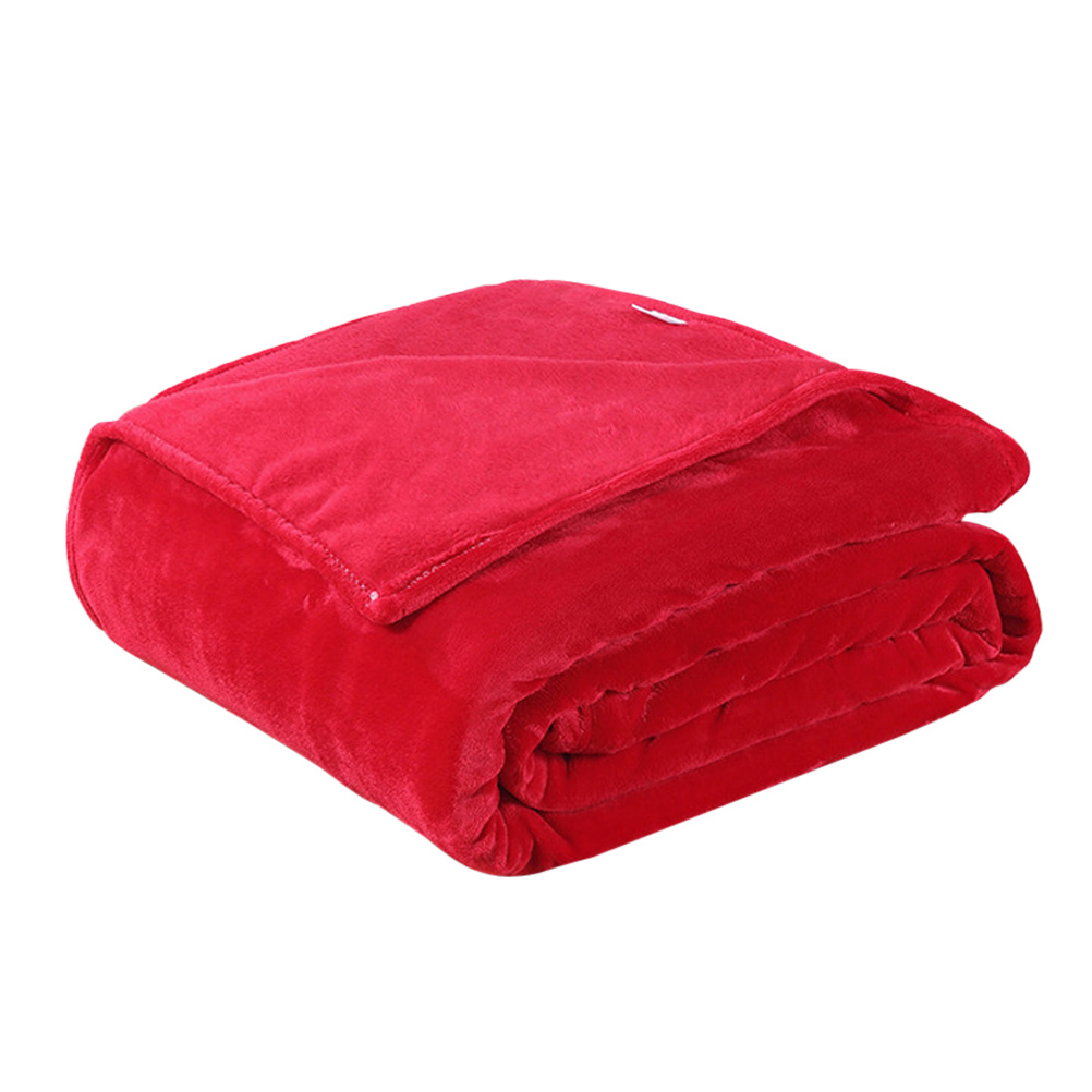 Blanket Car Greenery Decor Pet Queen Plush Mattress Fleece Flannel Solid Color Bedding Soft: PURPLE
