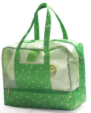 Beach men and women waterproof custom storage wash bag: Green