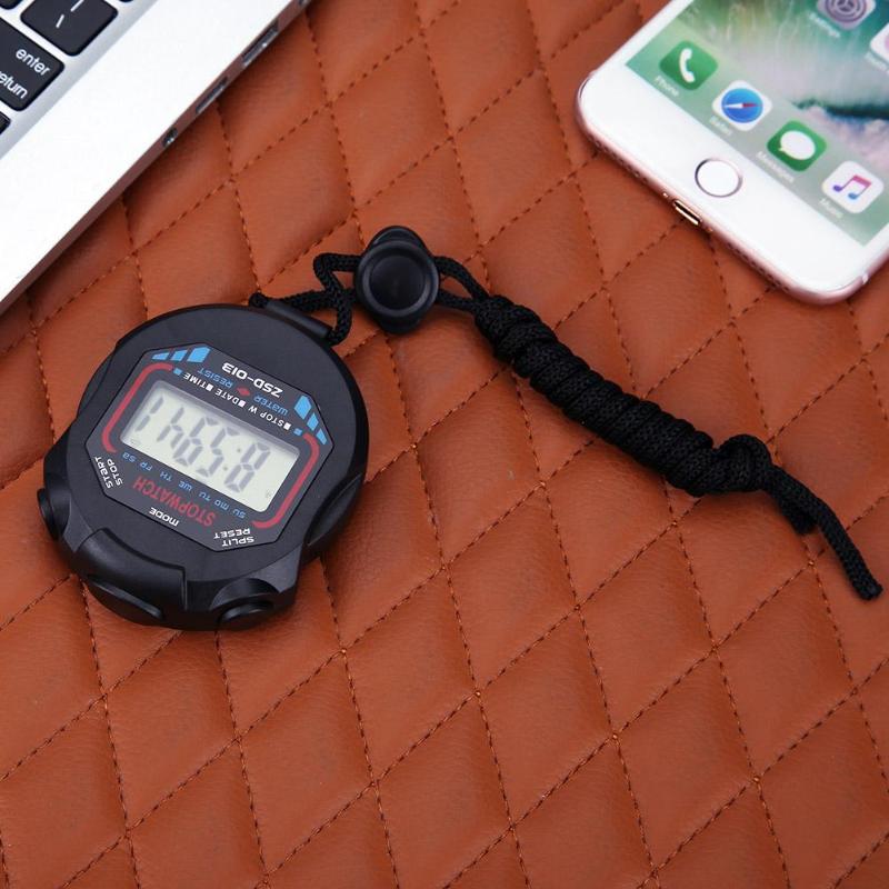 Sports Stopwatch Handheld Digital LCD Sports Stopwatch Counter Kitchen Countdown Magnetic Timer