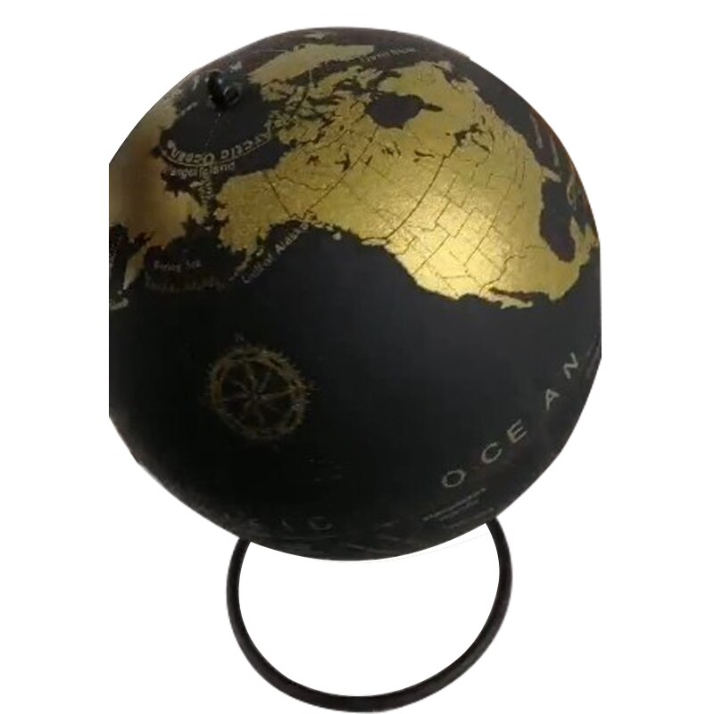 Middle Golden Cork Wood Tellurion Golden Globes Marble Maps Home Office Decoration World Map Inflatable Training Geography Map