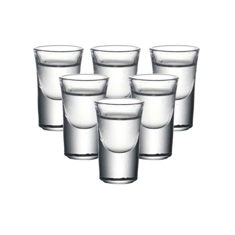 Set  of 6 0.5 ounce heavy duty snapsglas maskintillverkade blyfritt glas spritglas för barfest 12ml