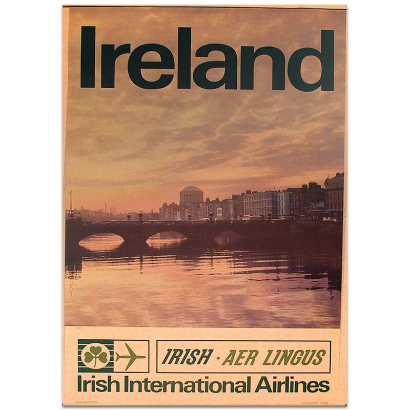 Irland Sommer Stadt Reise Poster Zauberstab Aufkleber Jahrgang Kraft Papier Kneipe Bar Hotel Dekor Hand Gemalte Landschaft Bild 42x30cm: TCITY71
