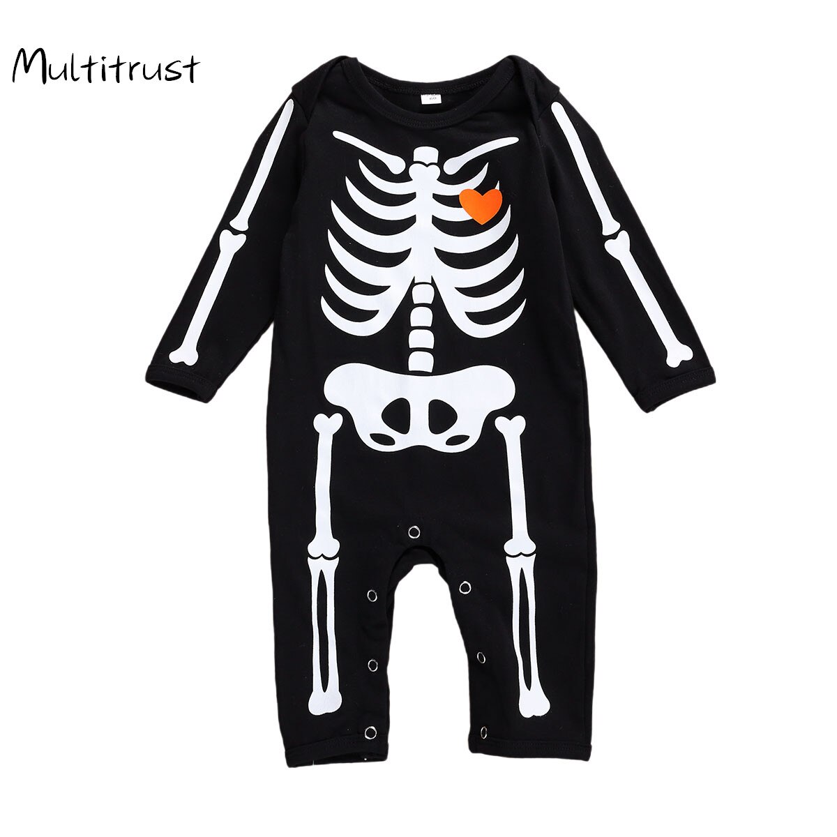 Halloween barn kläder nyfödd pojke flicka halloween kläder bomull skelett kostym kläder outfit