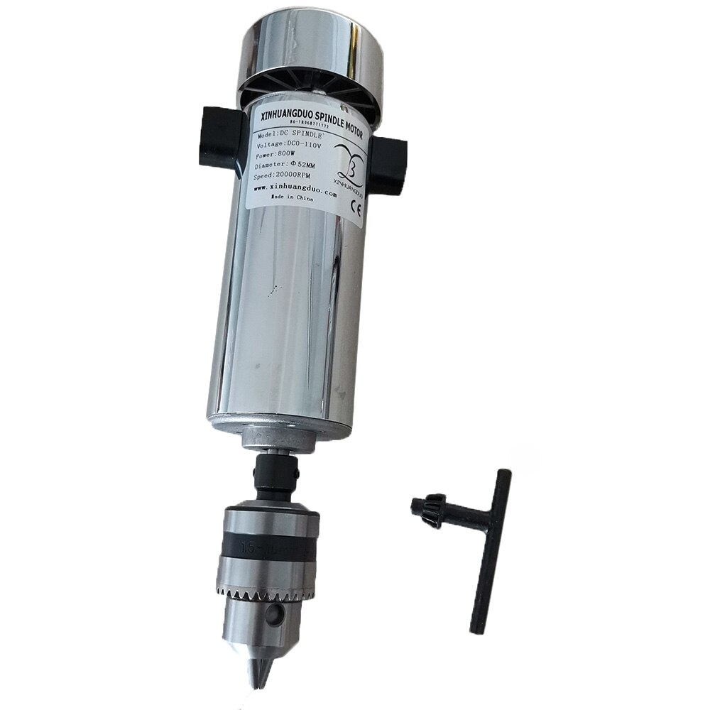 800W DC spindle Motor 0.8KW DC 0-110V 20000RPM CNC Carving Milling Air cold Spindle Motor For Engraving: 800w AdapterSpindle