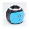 2448P camera 360-degree VR Rear View panoramic portable small cam 16MP Remote Control surveillance Various Colors Available: Blue