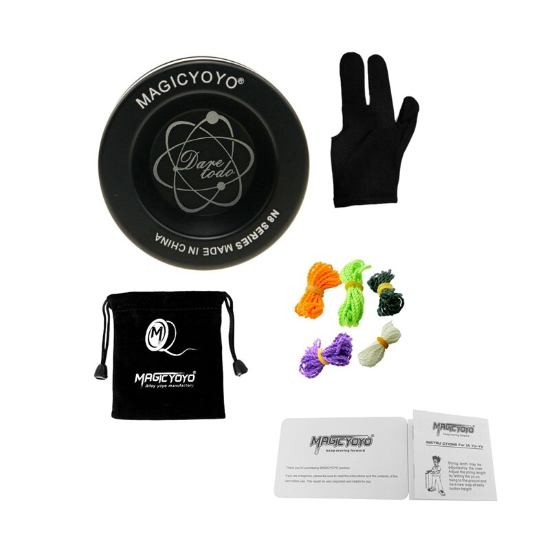 Icyoyo N8 Reageert Yoyo Aluminium Yo Yo + 5 Strings + Handschoen + Yoyo Tas