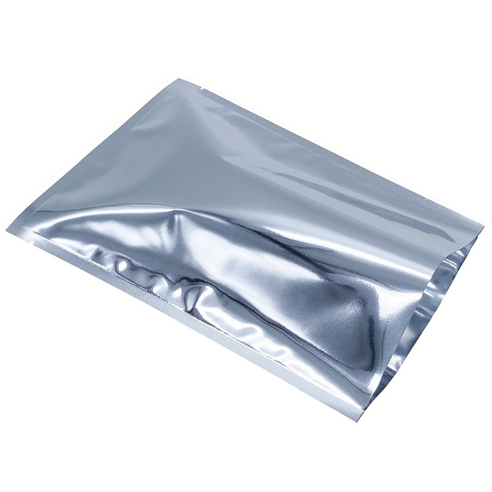 100PCS Silver Aluminum Foil Mylar Bags Vacuum Sealer Zipper Food Saver Bag Storage Pouches For Kitchen Supplies