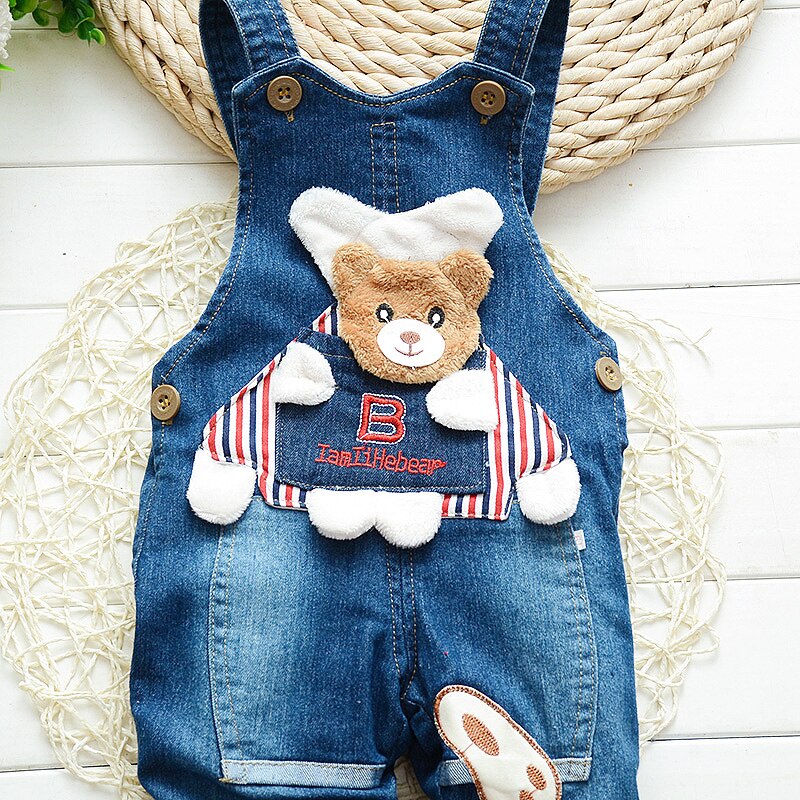 IENENS Baby Kleinkind Jeans Overalls Mädchen Denim Overalls Kinder Casual Latzhose Herbst Kinder Cartoon Tragen Lange Hosen 0-4Y