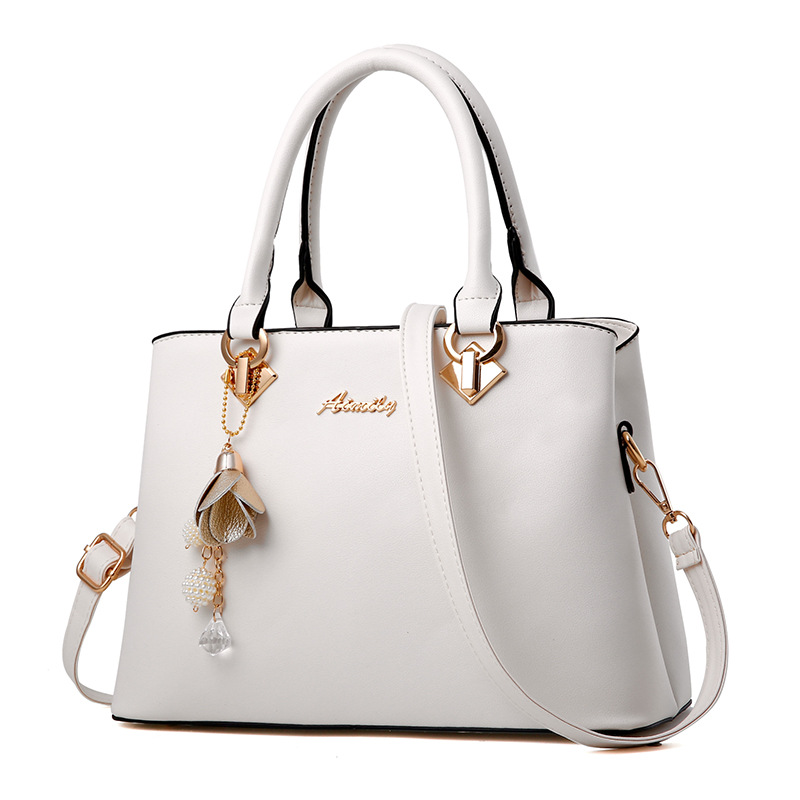 Korean PU Handbag - Detachable Crossbody Bag with Metal Accents 6 Colors111111111111111111111111111111111111111111111111111: Beige