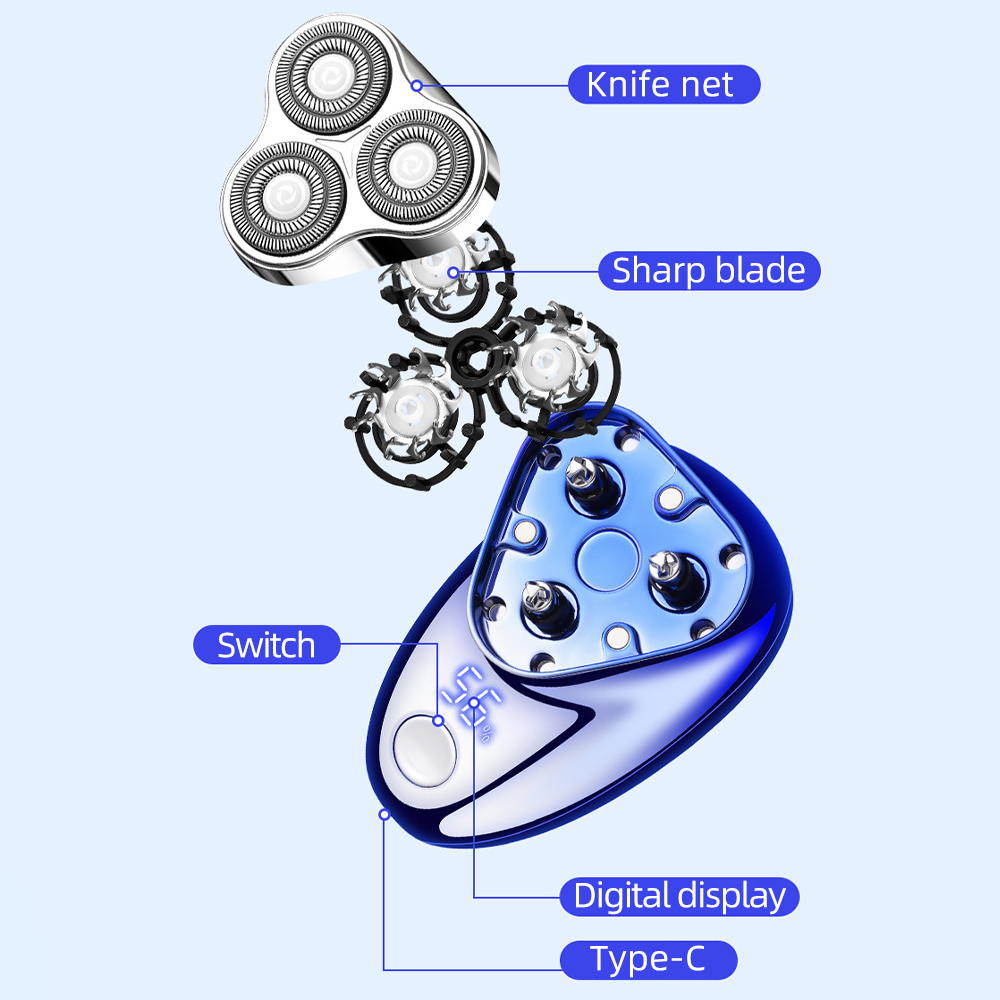 Mini rasoir électrique rechargeable avec affichage numérique - rasoir portable et facile à utiliser
