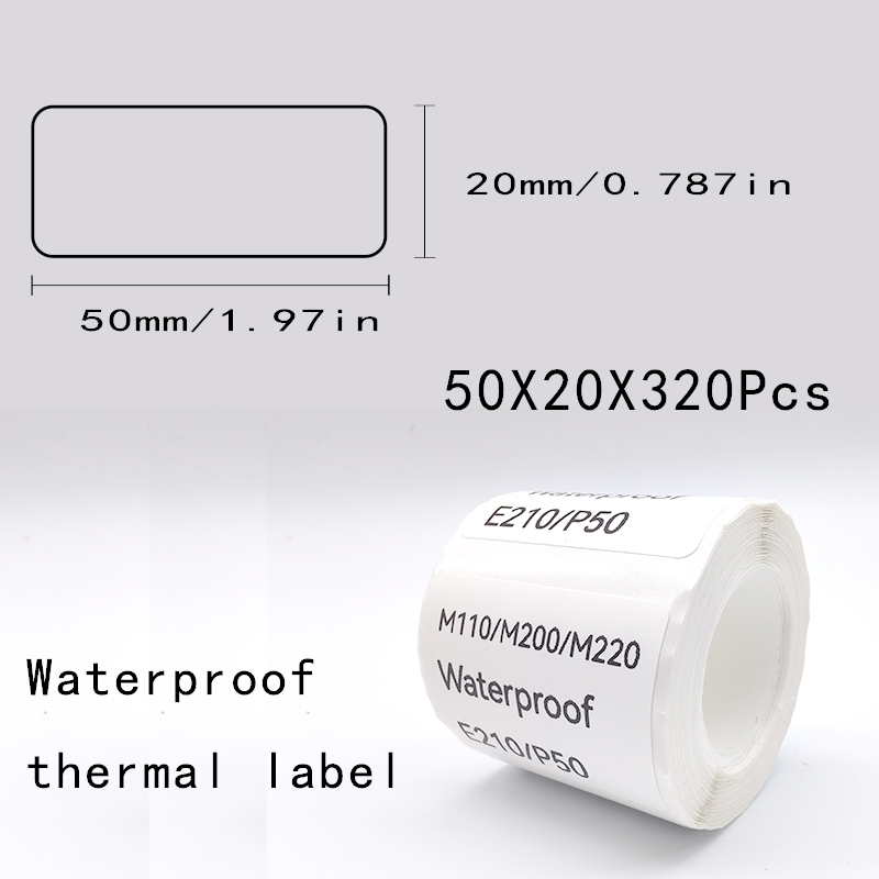 5PK YLF23 E210 Label Paper Sticker 50*30mm Use for P50 Thermal Label Printer M110 Label Maker DIY adhesive Label Tape: Yellow