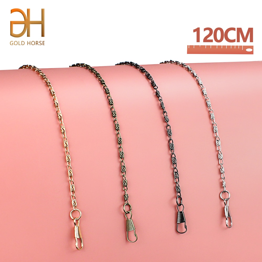 120Cm Vrouwen Metalen Ketting Tas Dunne Purse Schoudertas Kettingen Voor Bag Vervanging Handtas Keten Band Accessoires Voor Tassen