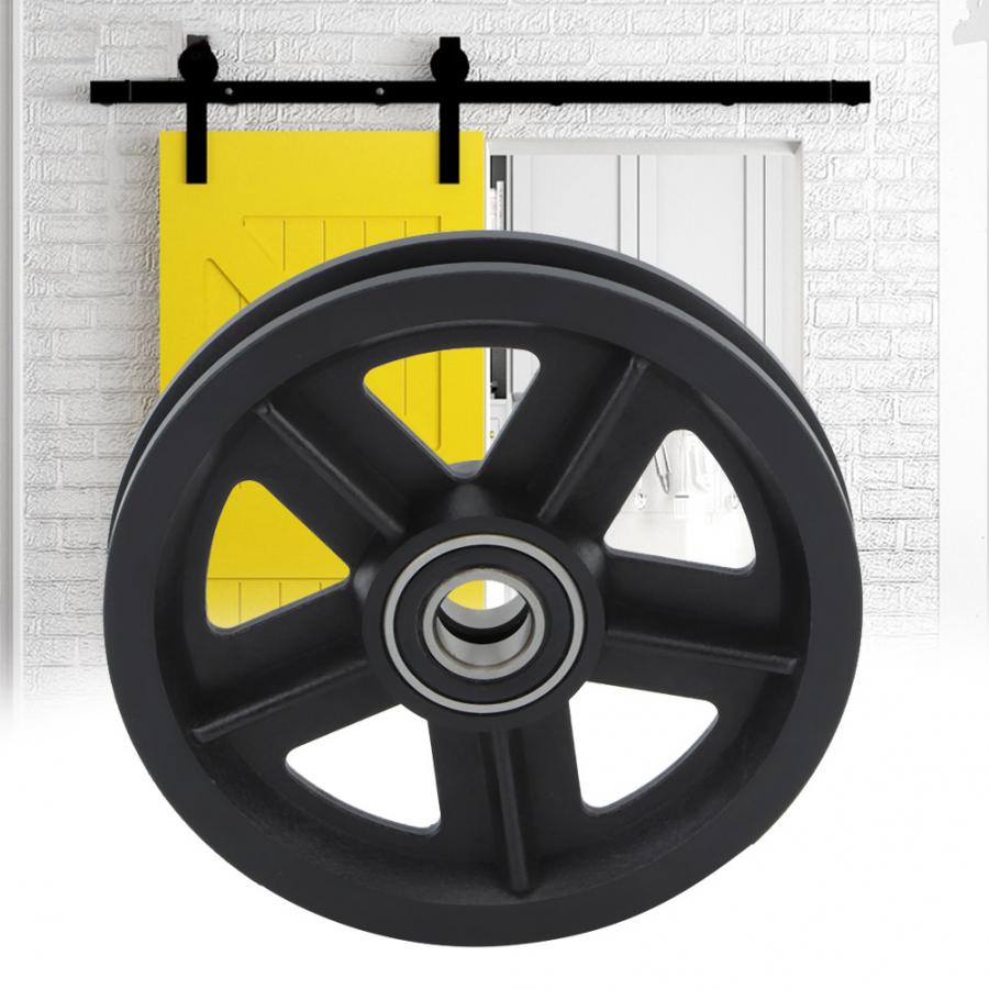 Polia da porta deslizante do agregado familiar deslizante porta do celeiro ferragem rolo kit cabide