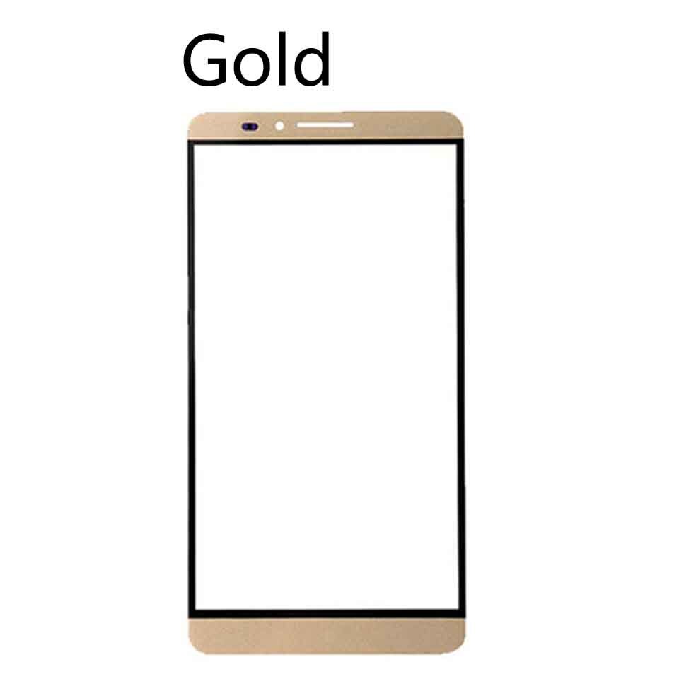 Pantalla exterior para Huawei Ascend Mate 7 MT7-L09 pantalla táctil frontal, pantalla LCD, cubierta de cristal de repuesto: Gold-No Tool