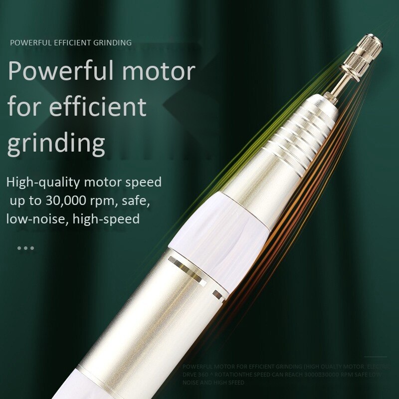 Press Sn Nail Polisher 30000Rpm Electric Nail Drill Milling Machine for Manicure Pedicure Files Tools Kit US Plug