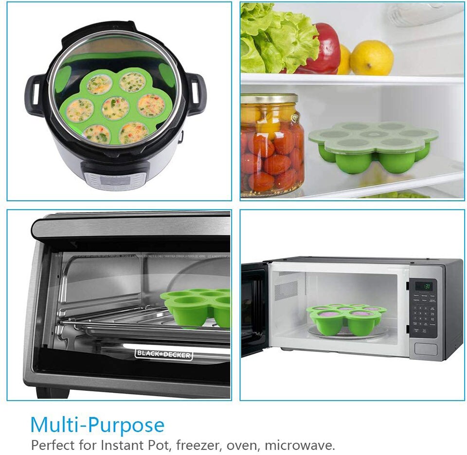 Silicone Egg Bites Molds Steamer Rack for Pressure Cooker Accessories