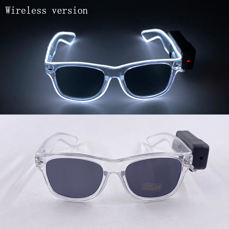 Wireless Led Jsut Married Sunglasses Bride Accessories Wedding As Honey Bride And Groom Glowing Wedding Heart Glasses: Blue