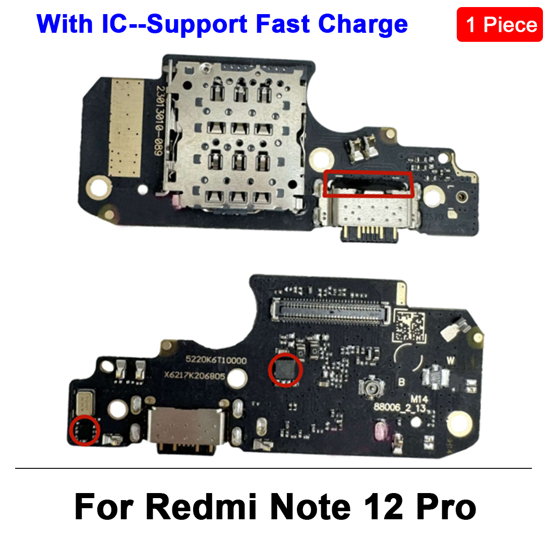 Usb Opladen Dock Poort Connector Flex Kabel Voor Xiaomi Redmi Note 10 Pro 10S 11 11S 12 7 8 8T 9 9S Pro 4G 5G Microfoon: YELLOW