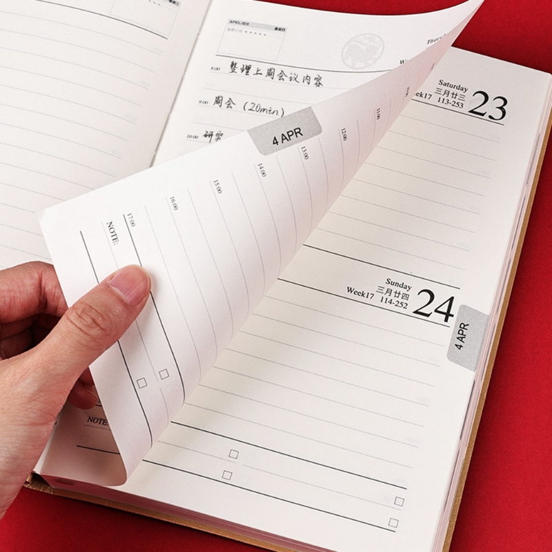 T8DB 2022 Daily Planner Appointment Diary with Hourly Timetable Ribbon Bookmark