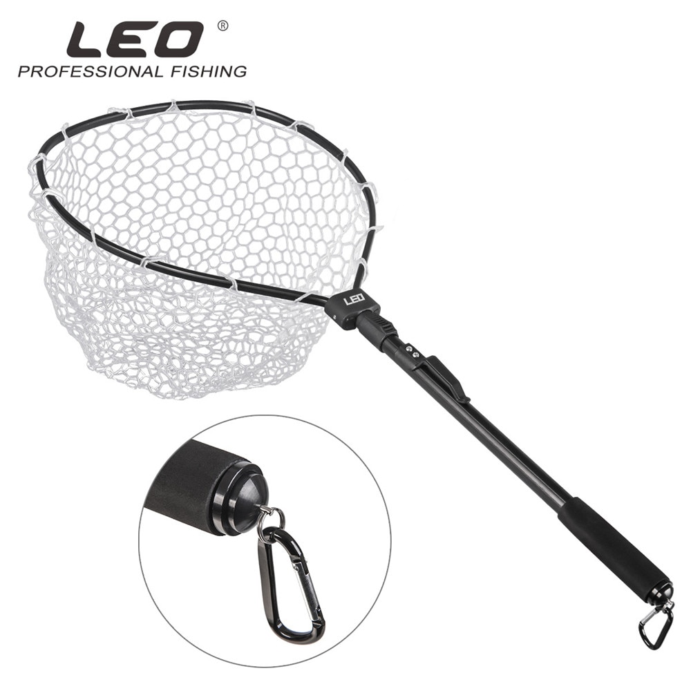 Foldable Triangle Fishing Landing Net 85cm Aluminum Alloy Telescopic Folding Retractable Handle Pole 26cm Depth Rubber Dip Net