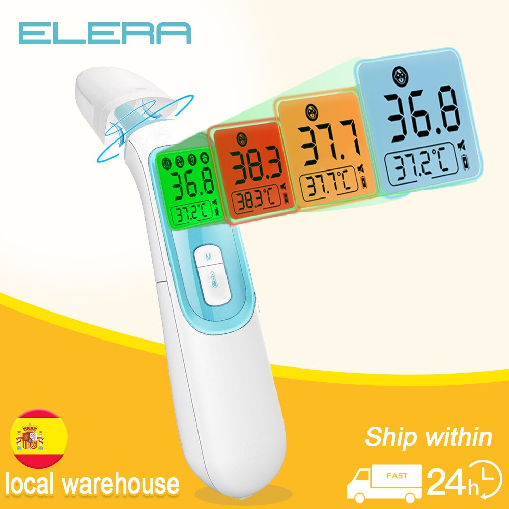 Elera Infrarood Digitale Thermometer Voorhoofd Oor Lichaam Koorts Termometre Multifunctionele Contactloze Temperatuurmeting Apparaat