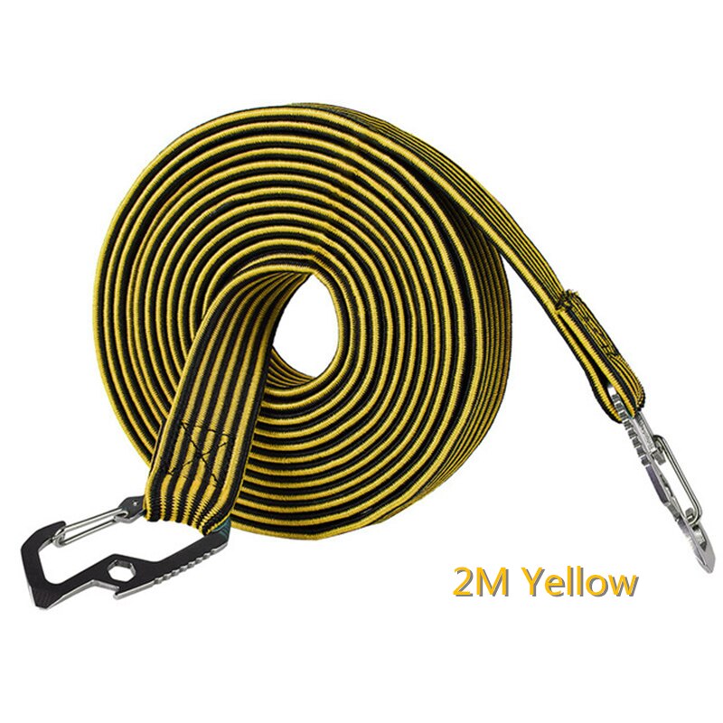 Corde de liaison de coffre de voiture électrique, crochet de moto, attache de cargaison avec une élasticité, ceinture de tension de panier de vélo: Yellow