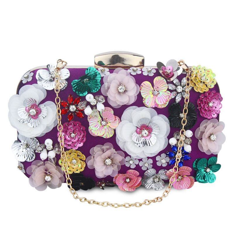 Flowers White Color Handmade Fabric For Women Evening Bag Luxury Wedding Bride Clutch Bag Pearl Party Handbag Mini Purses Wallet