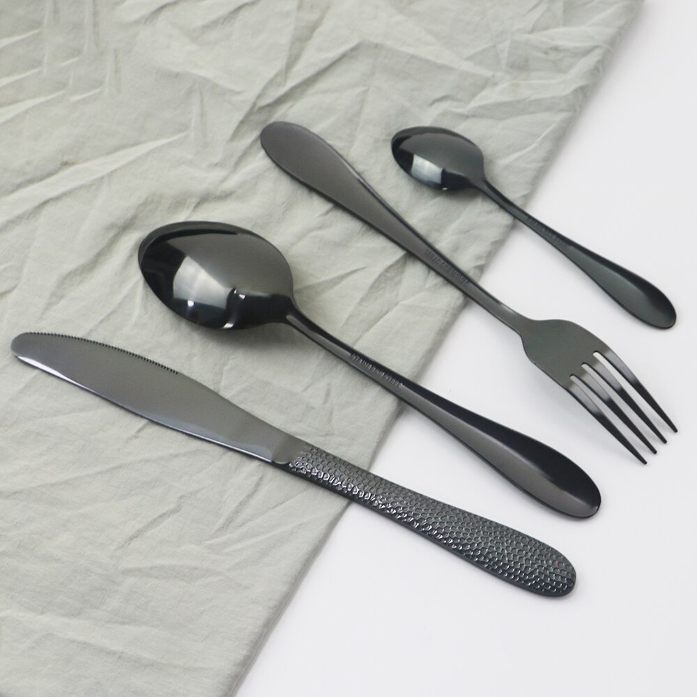 4/8/16 pièces ensemble de couverts cuisine occidentale ensemble de couverts en acier inoxydable vaisselle ensemble d'argenterie couteaux fourchette thé cuillère ensemble de vaisselle