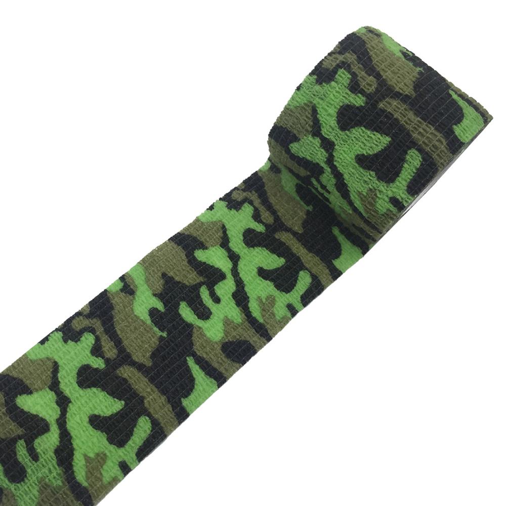 Army Camo Camouflage Elastic Tape Durable Disposable Waterproof Nonwoven Wrist Wound Bandage Sports Support Tatoo Grip Wrap: Yellow