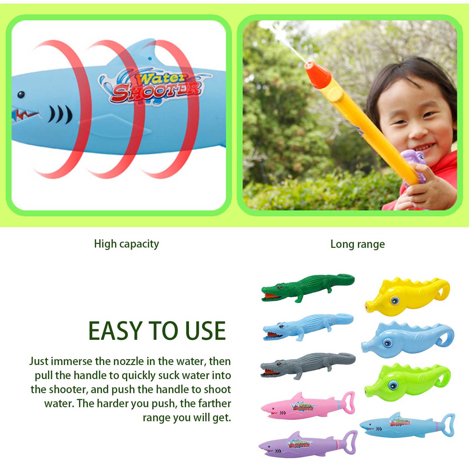 Children's Plastic Water Gun Toys Outdoor Kid Toys Outdoor Party Beach Toys Random Colors For Kids