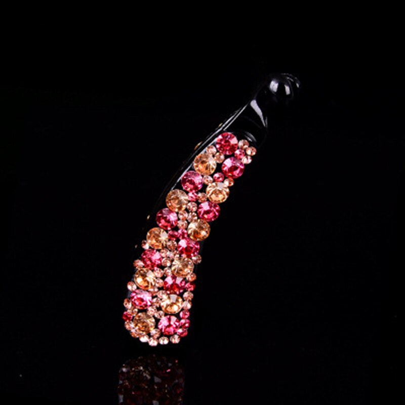 Clip à griffes en cristal coréen pour femmes, multicolore, Clip à fleur banane, pour couleurs de mariage, 1 pièce, offre spéciale: Rose Red 10cm