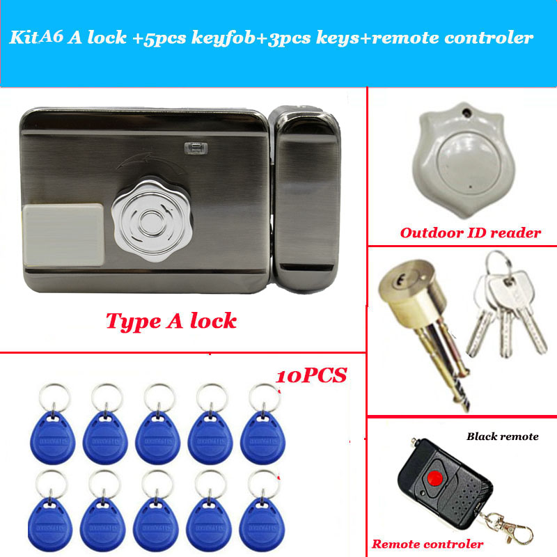 Serratura elettronica alimentata a batteria AA Apricancello Serratura con telecomando senza fili opzionale Serratura ID 125Khz Serratura per stanza invisibile: Grigio