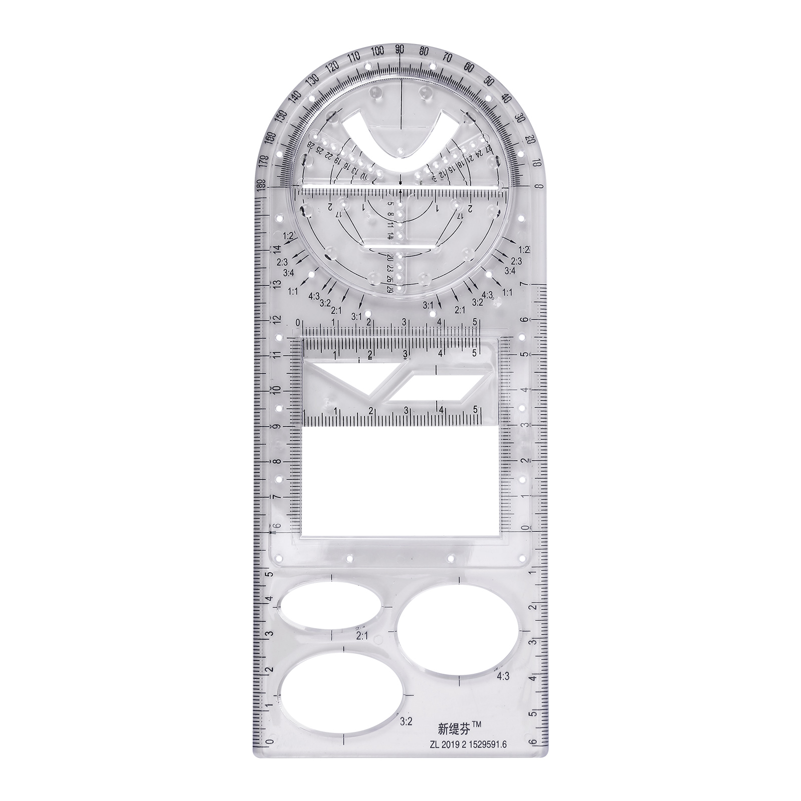 Architecture Drawing Measuring Tools for School Office Supplies Multifunctional Geometric Ruler School