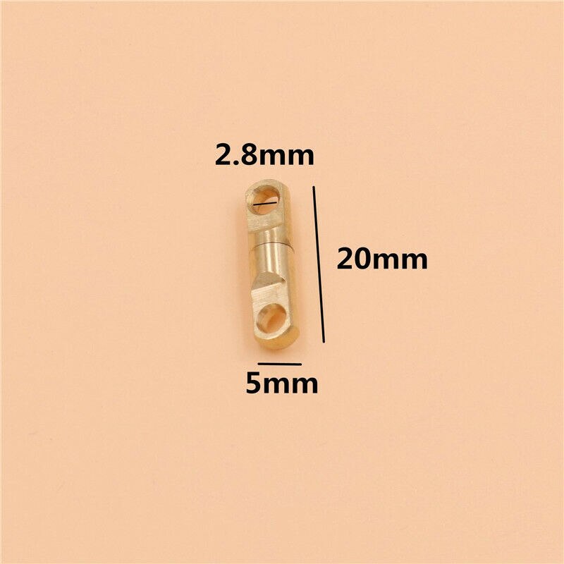 2Pcs Solid Brass Swivel Eye Rotating Connector for Keychain Round Circle Key Ring: 5mm diameter