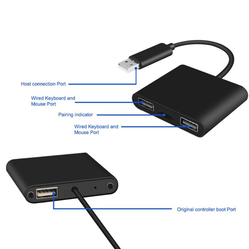 Receptor de conversión de ratón y teclado para XBOXONE/PS4/dispositivo conversor de adaptador de receptor Plug And Play