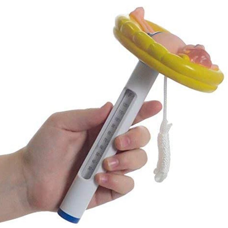 Schwimmendes poolthermometer, große schwimmschnur für außen-/innenpools, badewanne, whirlpool und teich: Default Title