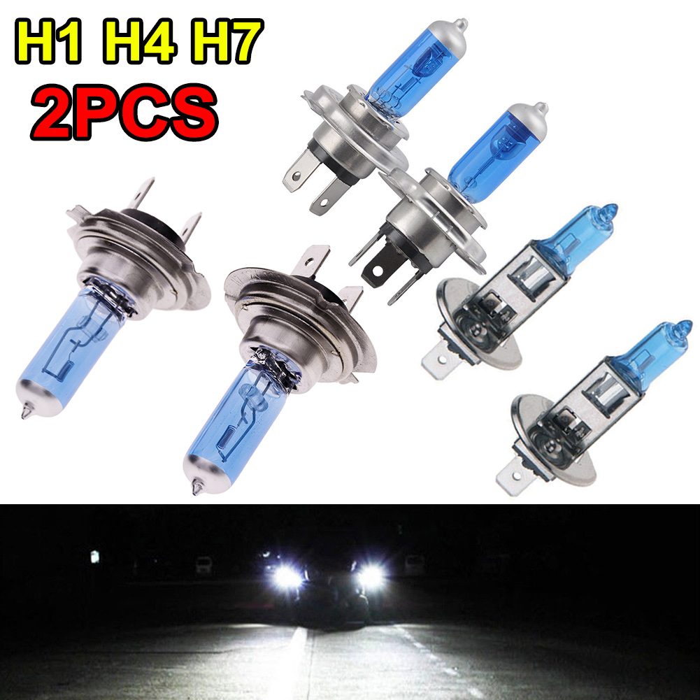 2 uds H4 H7 luz 12V 55W 100W bombillas luces antiniebla blancas superbrillantes H7 halógenas faros de coche lámpara fuente de luz de coche estacionamiento